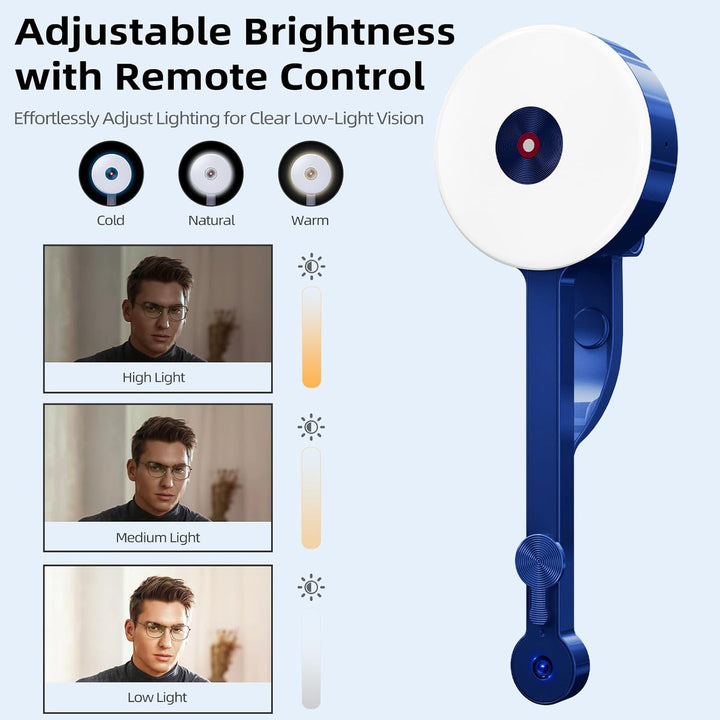 POHO O1 Webcam 4K mit physischer Abdeckung, Mikrofon & Beleuchtung | Dunkelheit Kompensation | Autof