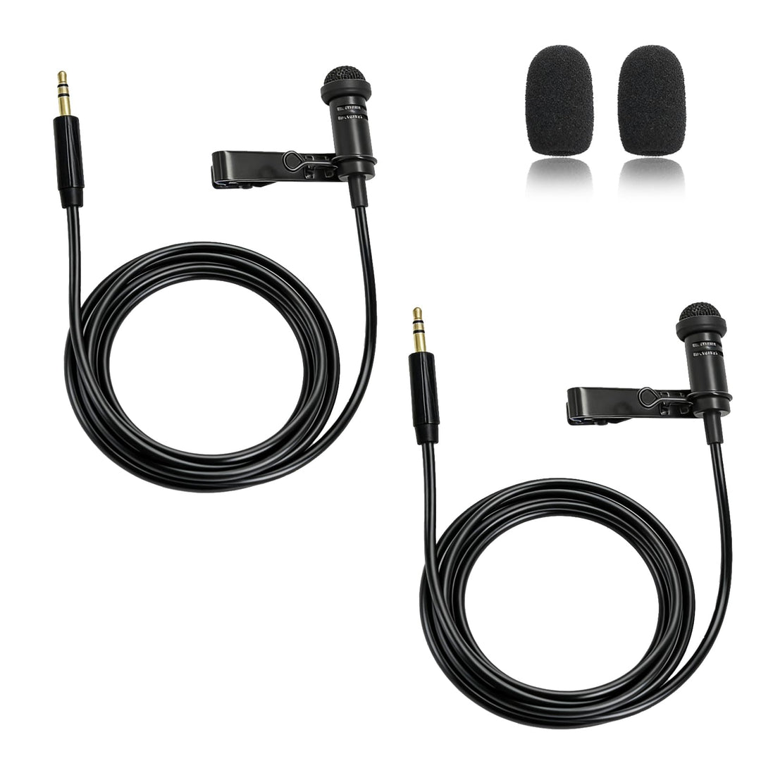 2 Pack 3,5 mm Lavalier Mikrofon Kompatibel mit DJI kabellos Mic Transmitters für Rode kabellos GO II