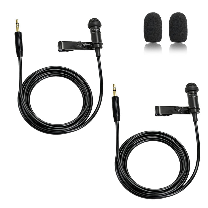 2 Pack 3,5 mm Lavalier Mikrofon Kompatibel mit DJI kabellos Mic Transmitters für Rode kabellos GO II