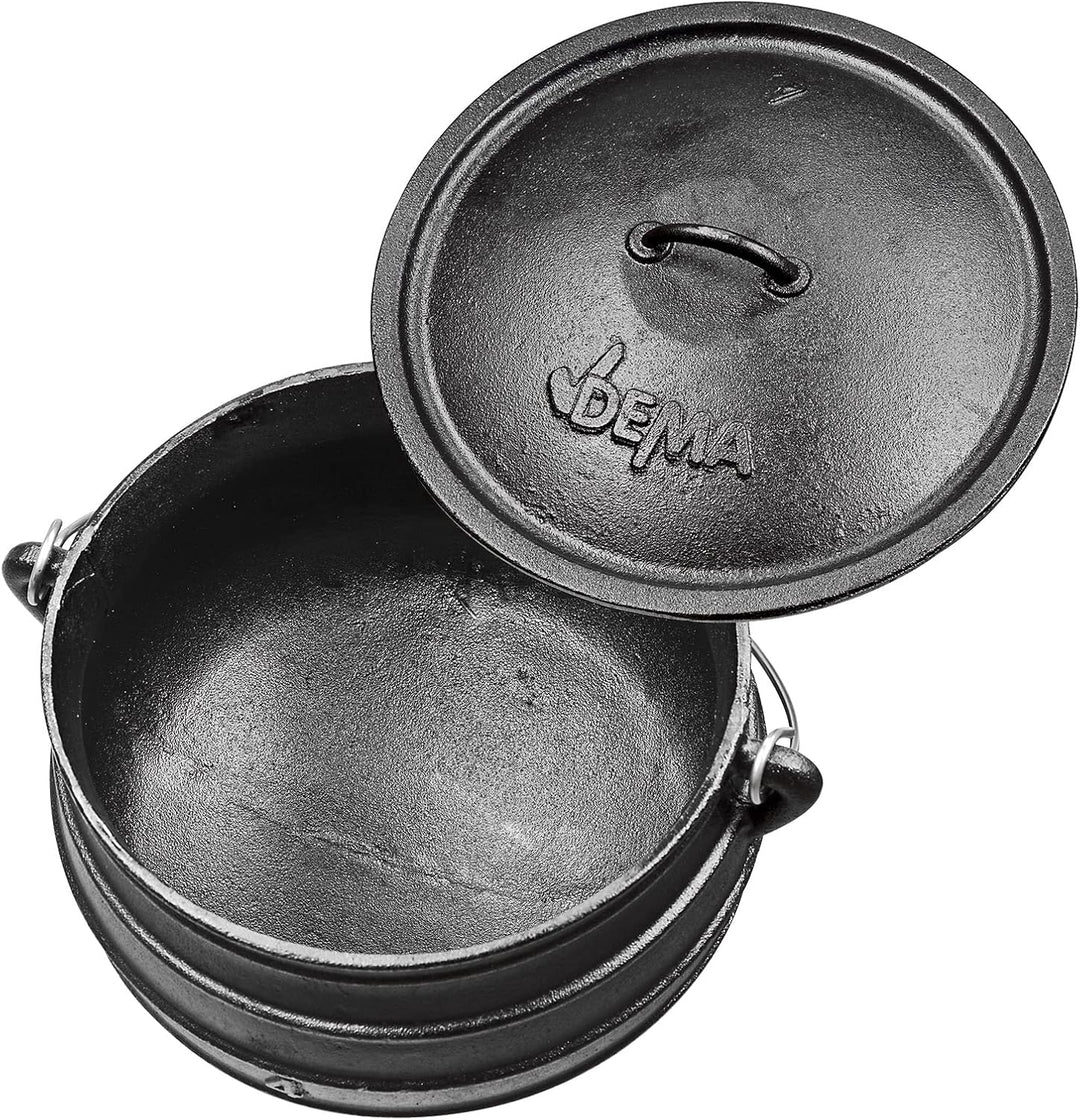 BBQ-Topf/Dutch Oven Schmortopf Gusseisen Topf 12 l für Lagerfeuer Feuerstelle
