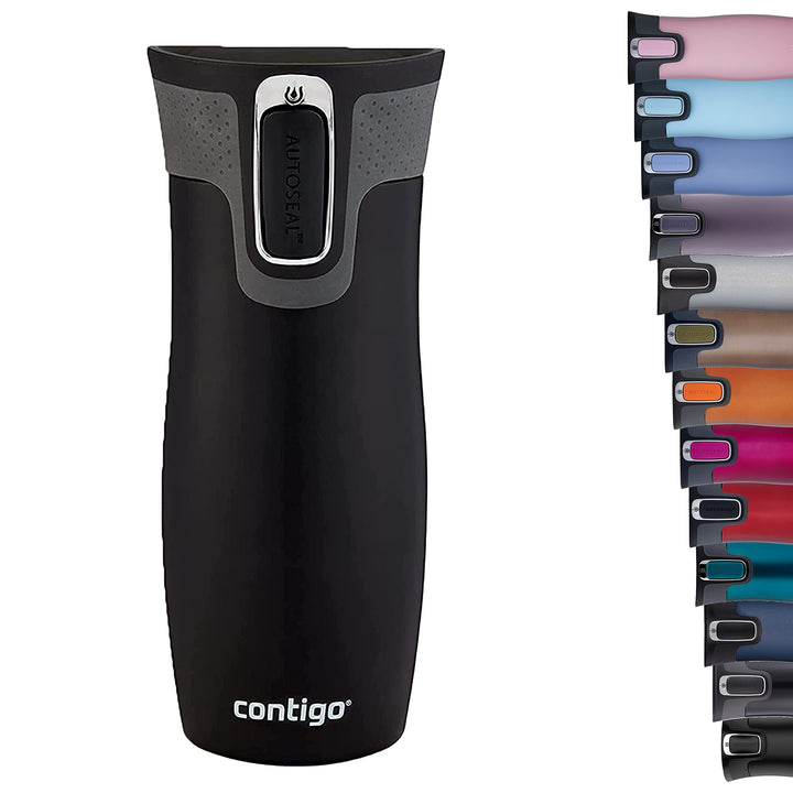 Contigo West Loop Autoseal Thermobecher, Edelstahl Isolierbecher, Kaffeebecher To Go, BPA frei, ausl