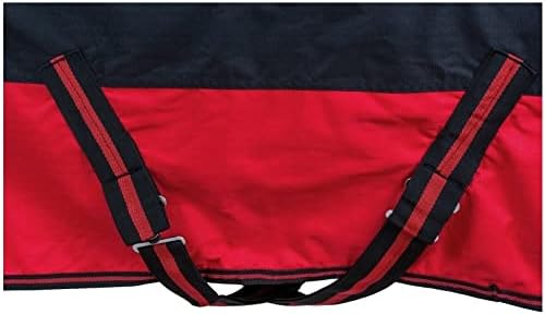 RL24 - Winterdecke High Neck 300g Füllung 600D BASICLINE schwarz/rot 155cm Schwarz/Rot (Altes Modell