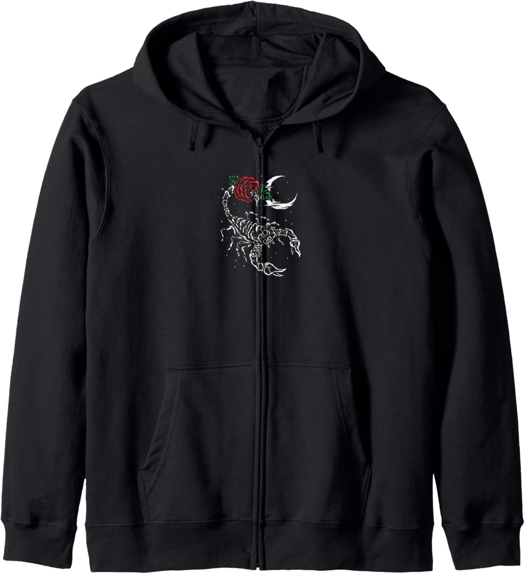 Scorpion Rose Moon Aesthetic Soft Grunge E-Girl Girls Women Kapuzenjacke