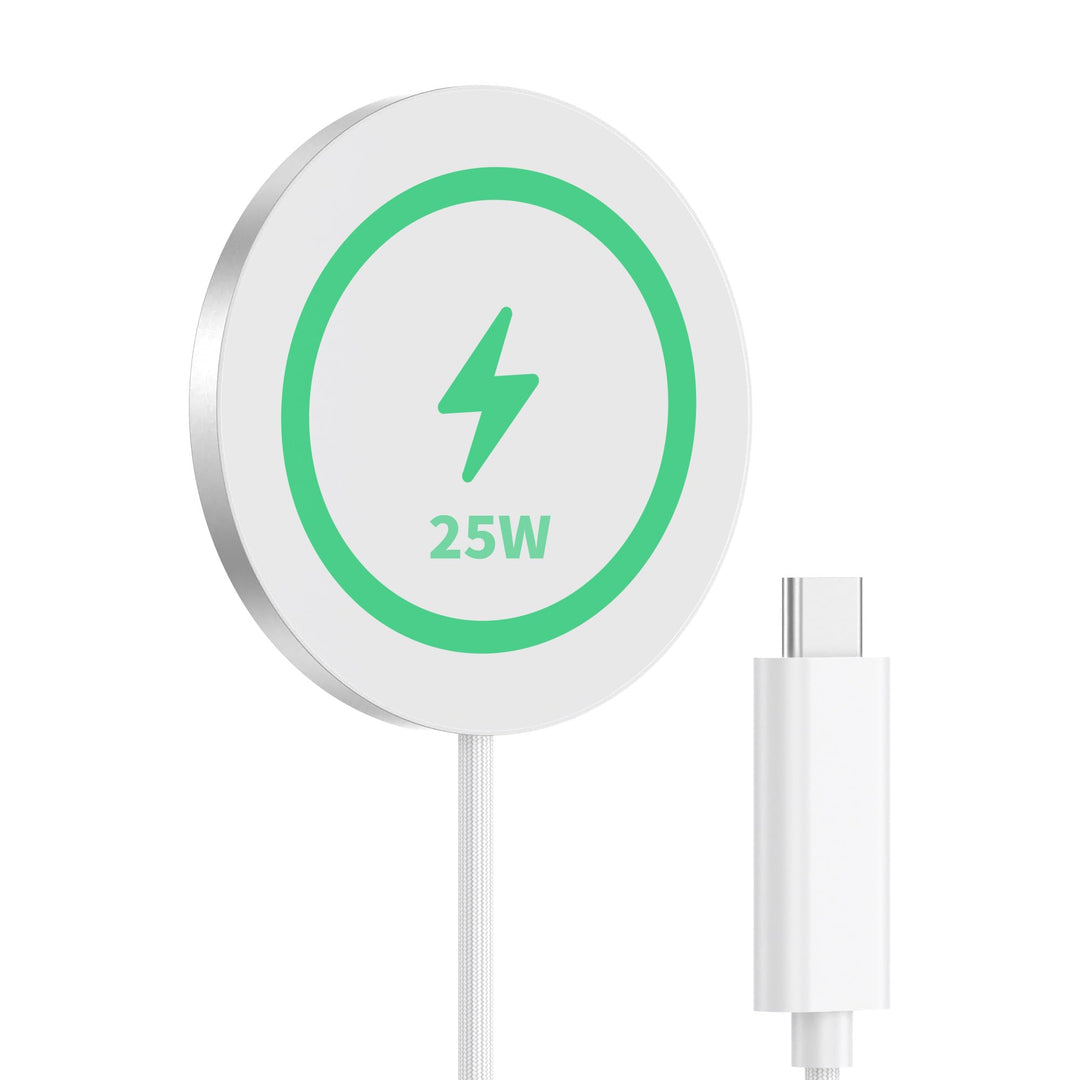 25W magnetisches Wireless-Ladegerät für MagSafe, für iPhone 17/16/15/14/13/12/AirPods mit Schnelllad
