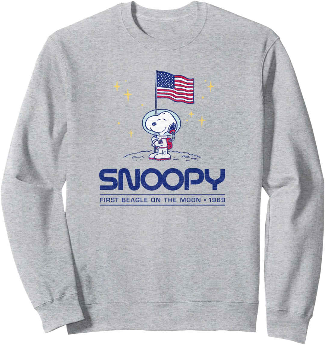 Peanuts Snoopy Faust-Spürhund auf dem Mond Sweatshirt