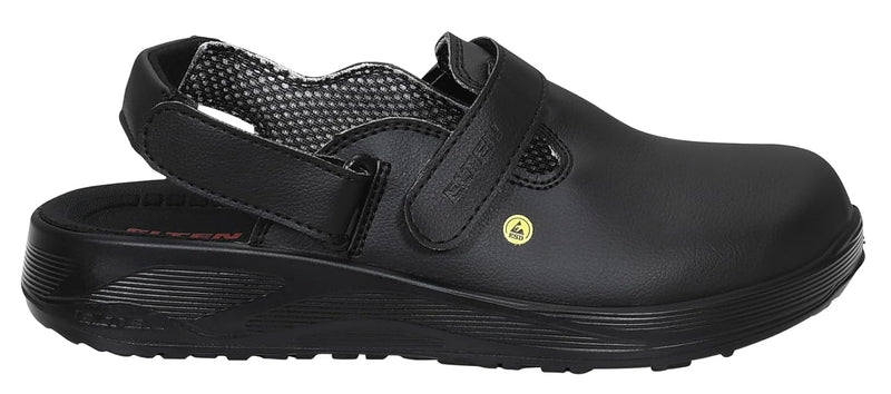 ELTEN Clog Michel Black ESD OB, Damen und Herren, Textil, leicht, klassisch, Schwarz 44 EU, 44 EU