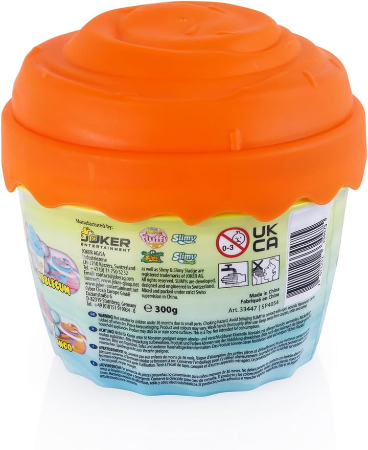 SLIMY Super Fluffy 300g Spielmasse im Cup Cake-Becher - der flaumigste Original Slimy Slime, lustig