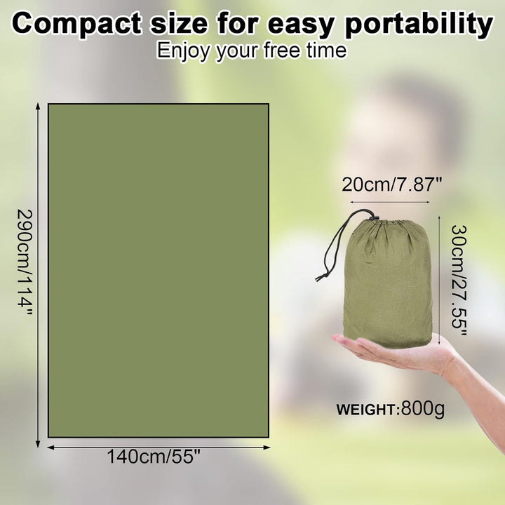 UPhitnis Hängematte Outdoor mit Moskitonetz 600lb Traglast Atmungsaktiv Ultraleicht Fallschirm Nylon