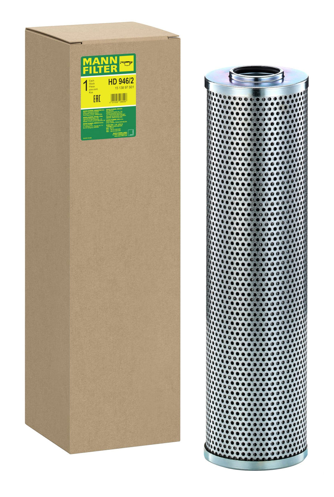 MANN-FILTER HD 946/2 Hydraulikfilter – Für Industrie, Land- und Baumaschinen
