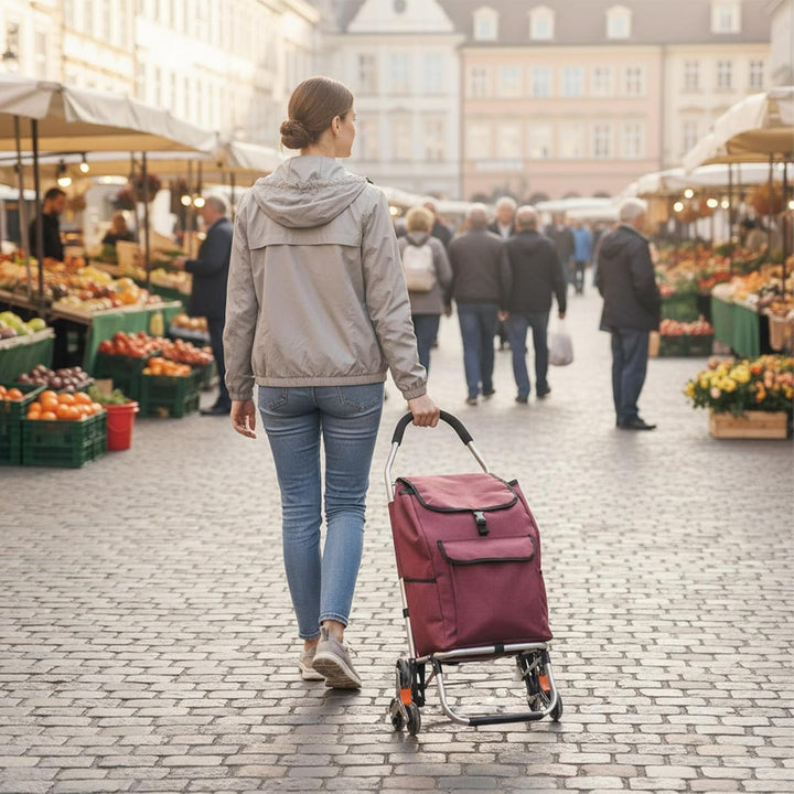 Faltbare Einkaufstasche Ersatztasche für Einkaufswagen,wasserdichte Oxford-Stoff Trolley Tasche mit