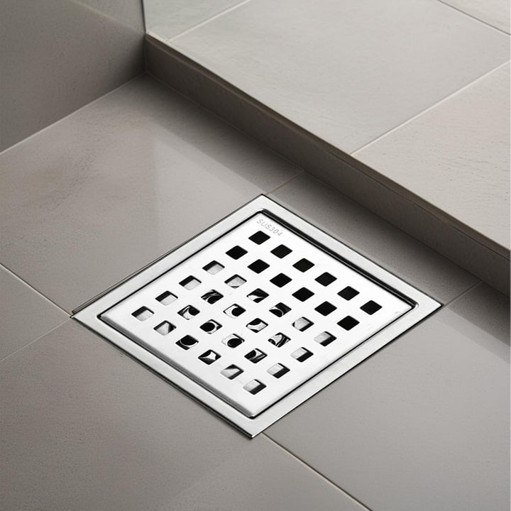 15cm x 15cm Edelstahl Bodenablauf, Aartner Quadratisch Bodenablauf Edelstahl, Bodenablauf Abfluss Du