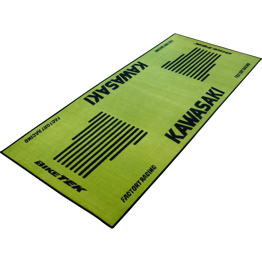 BIKETEK Werkzeug Tool Motorrad Werkzeug Tools Garagenmatte 190x80cm Kawasaki grün, Unisex, Multipurp