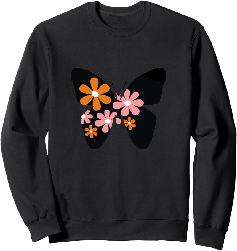 Schöner Blumenschmetterling Sweatshirt