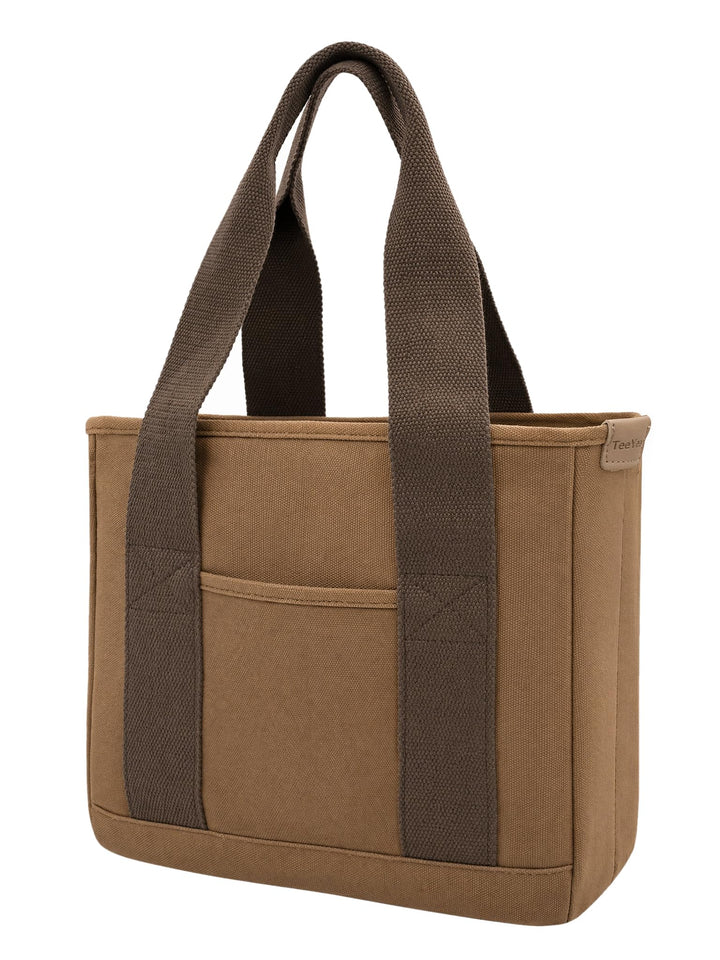 Damen Mittelgross Handtasche Canvas Satchel Tote Bag Schultertasche Shopper für Bücher Alltag Arbeit
