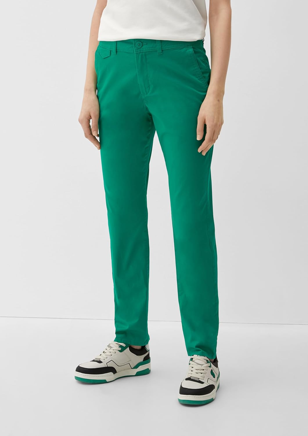 s.Oliver Regular: Chino aus Baumwollstretch 38/SHORT 7646 Grün, 38/SHORT 7646 Grün