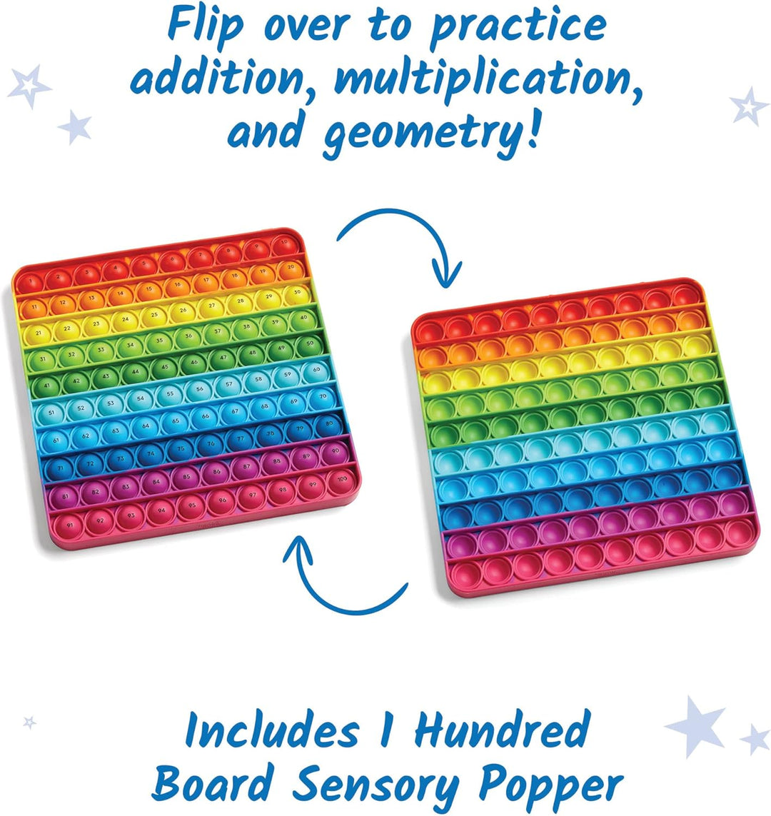 Learning Resources Sensorik-Poppit Hunderter-Zahlenbrett, drücken und zählen, Stressabbau-Spielzeug