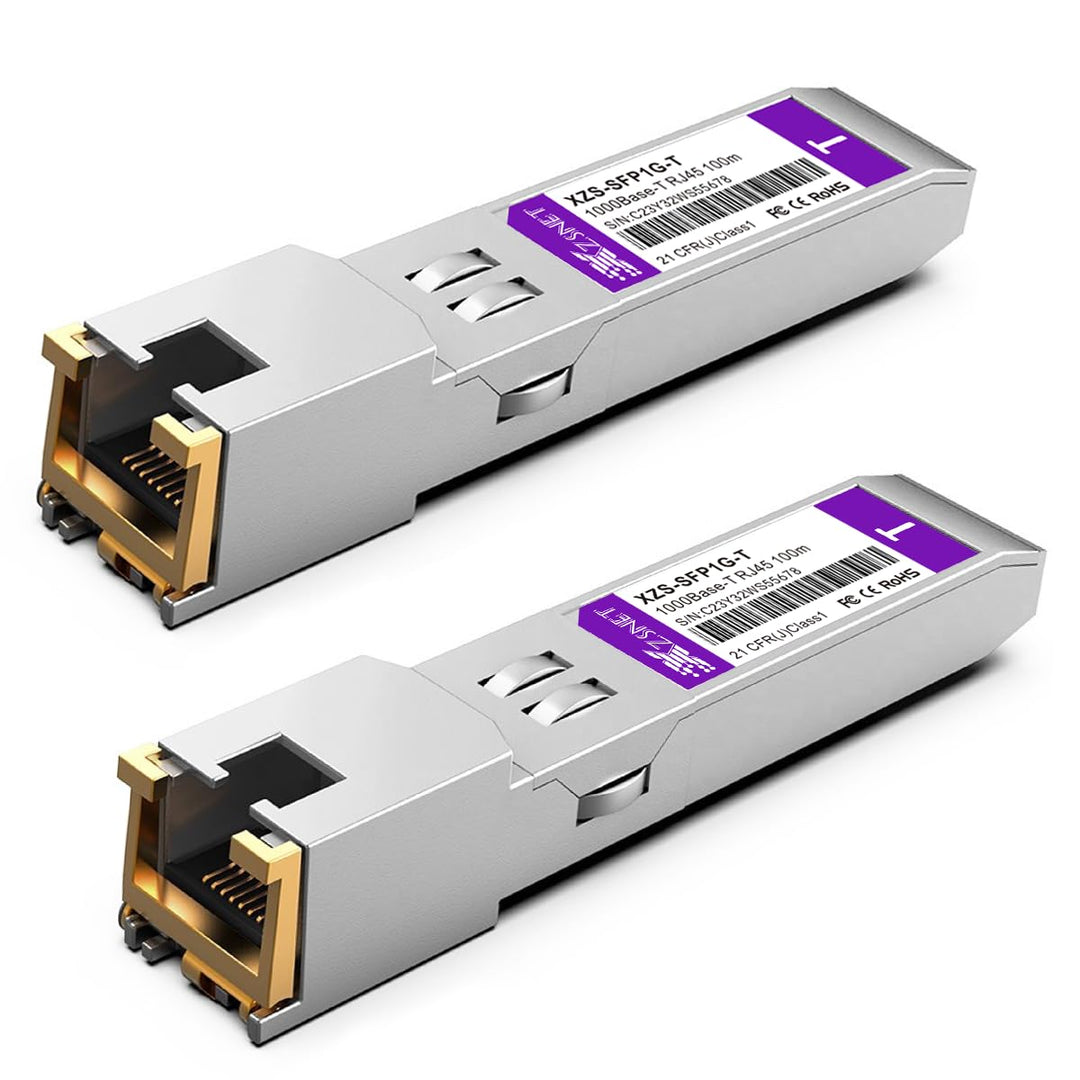 1000BASE-T SFP Transceiver, 1.25G Kupfer SFP zu RJ45 Mini GBIC Modul für Cisco GLC-T/SFP-GE-T, Ubiqu