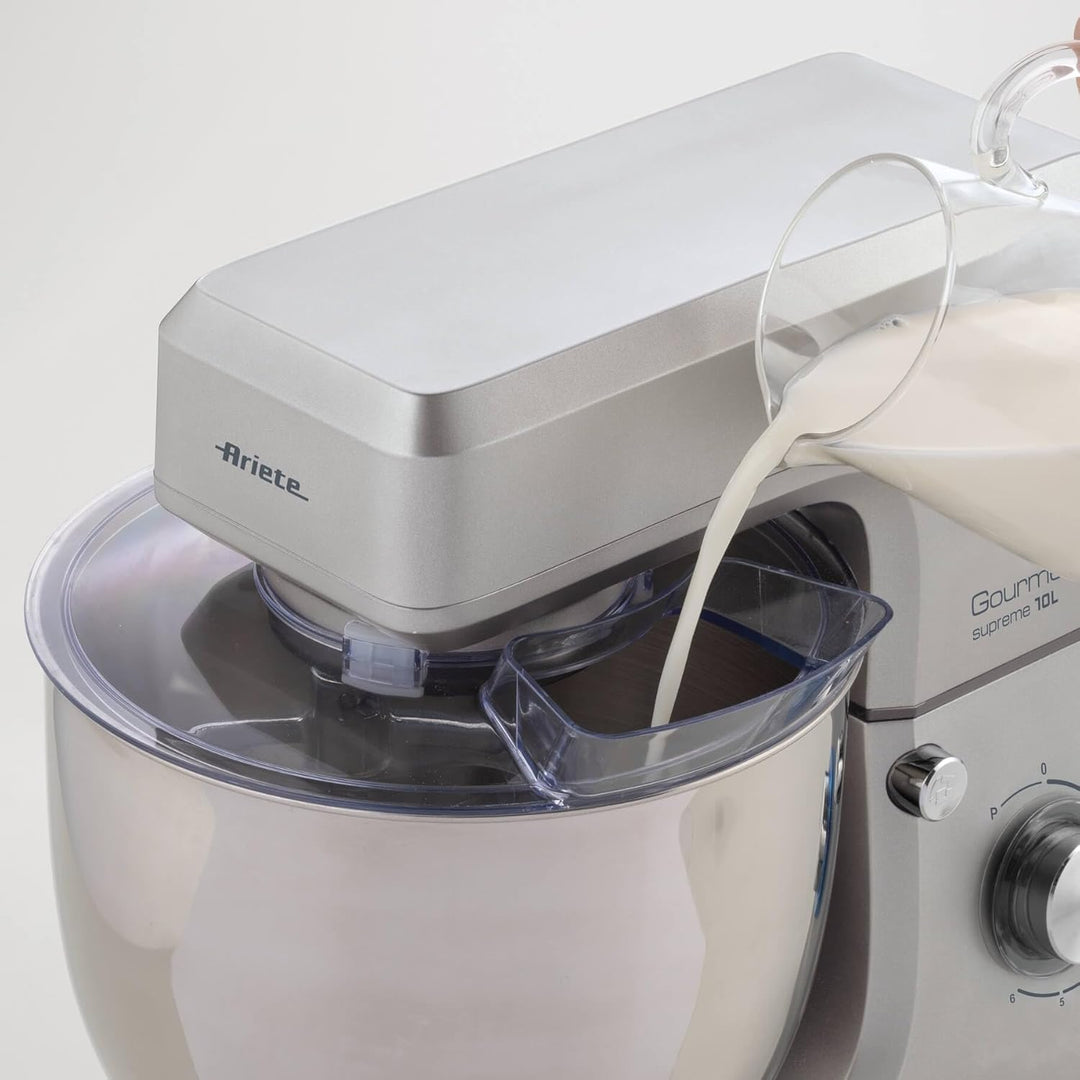 Ariete 1576 Gourmet Supreme 10 l, Küchenmaschine 10 l, 2000 W, 6 Geschwindigkeiten + Pulse, Zubehör
