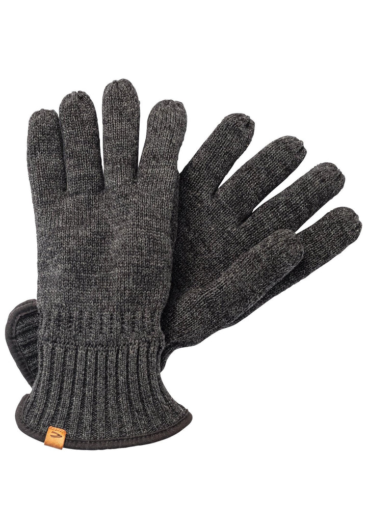 camel active Herren Strickhandschuhe mit warmen Futter M Dunkelgrau, M Dunkelgrau