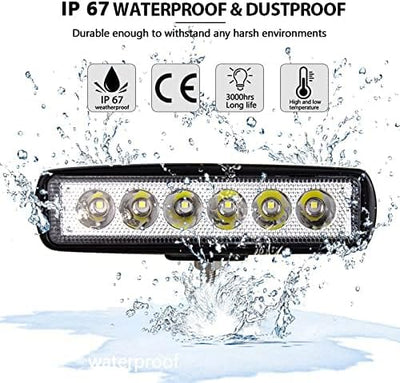 Willpower 10PCS Mini Led Arbeitsscheinwerfer Bar 6 Zoll 18W LED Scheinwerfer 12V 24V Spot Zusatzsche
