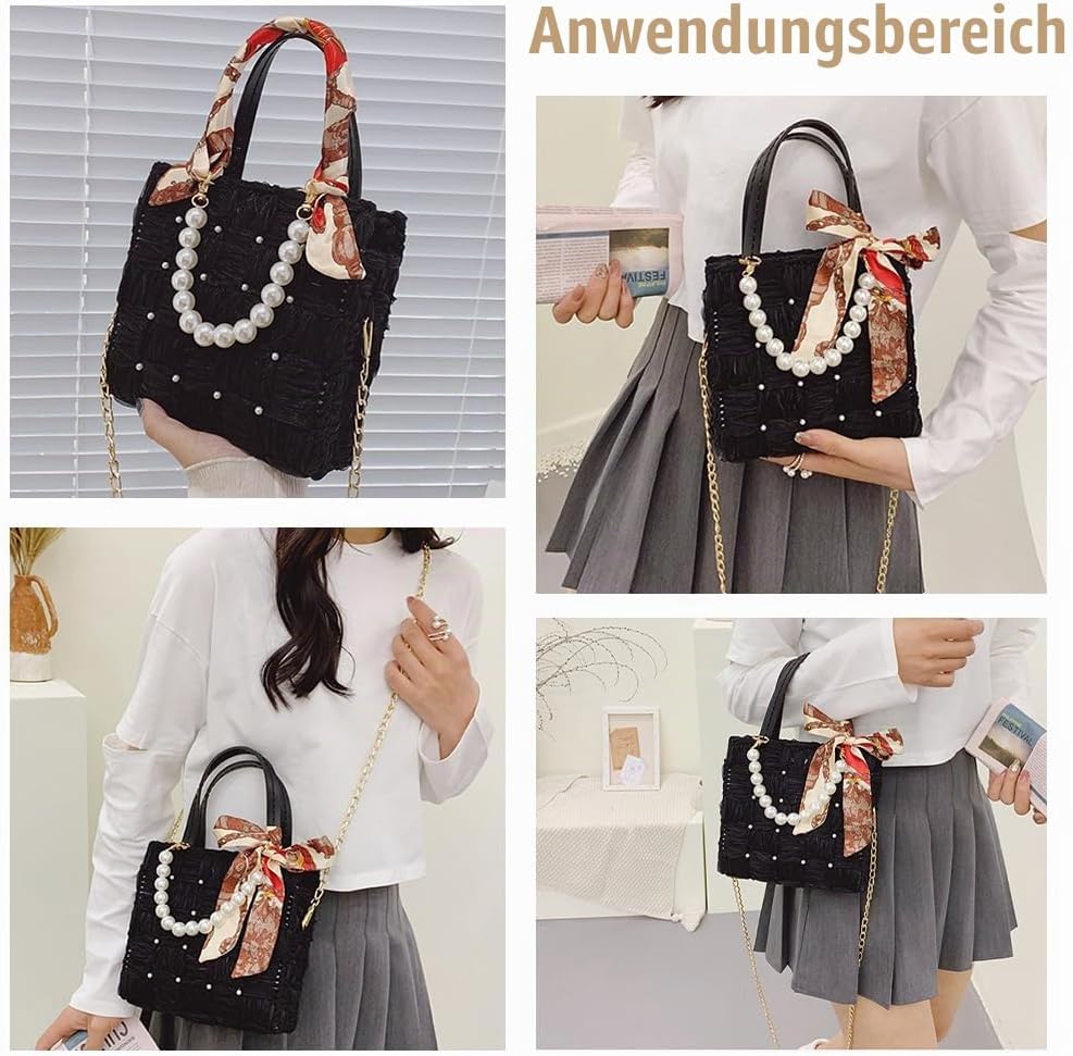WADORN DIY Strick- Und Häkelhandtaschen-Sets, Handgefertigtes, Gewebtes Taschenherstellungs-Kreuzsti