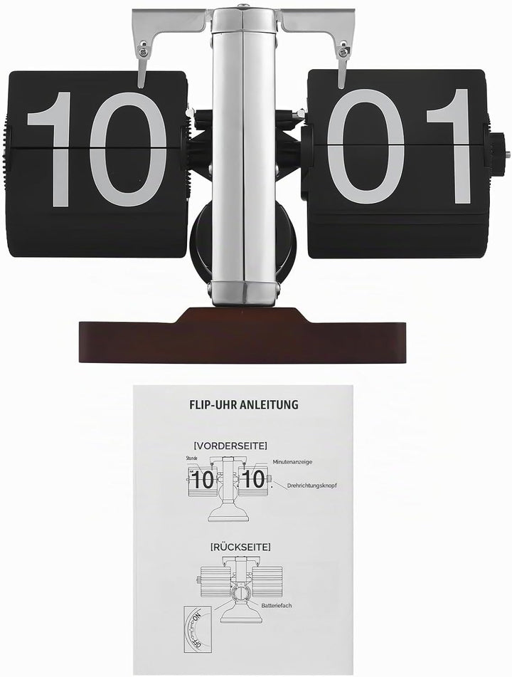 Irishom Retro-Flip-Uhr, Vintage-Tischuhr, Digitale Flip-Down-Uhr, Digitale Retro-Flip-Down-Uhr, klei