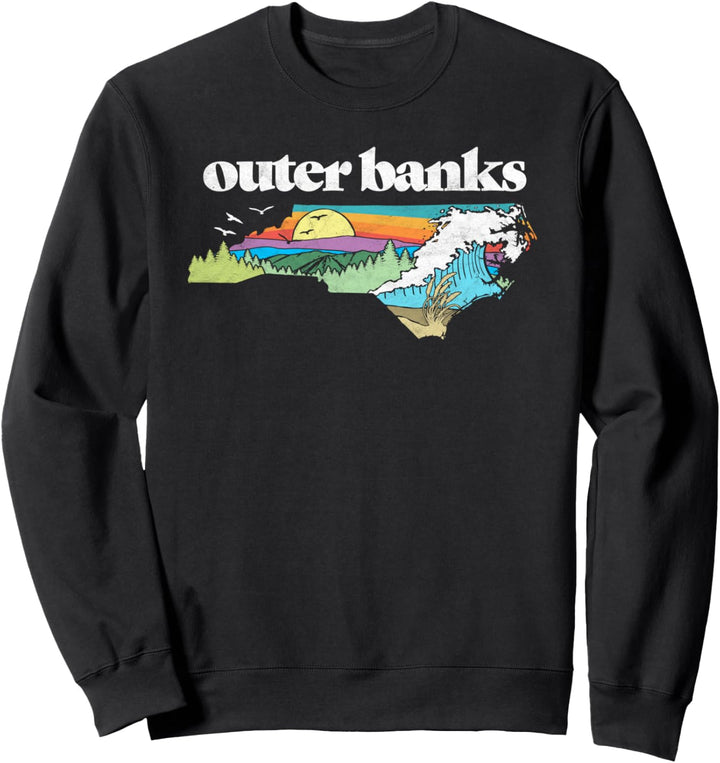 Outer Banks North Carolina Outdoors Retro Nature Sweatshirt