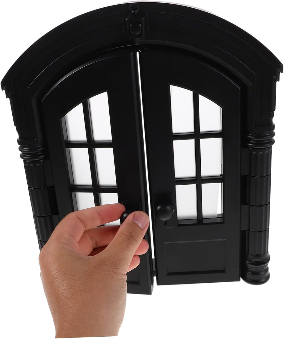 TOYANDONA Pet Gate mit Katzenklappe Doppelt Öffnende Innentür für Katzen und Kleine Hunde Einfache W