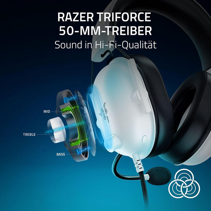 Razer BlackShark V2 X (PlayStation) - Kabelgebundenes E-Sports Headset für PlayStation 5 Konsole (25
