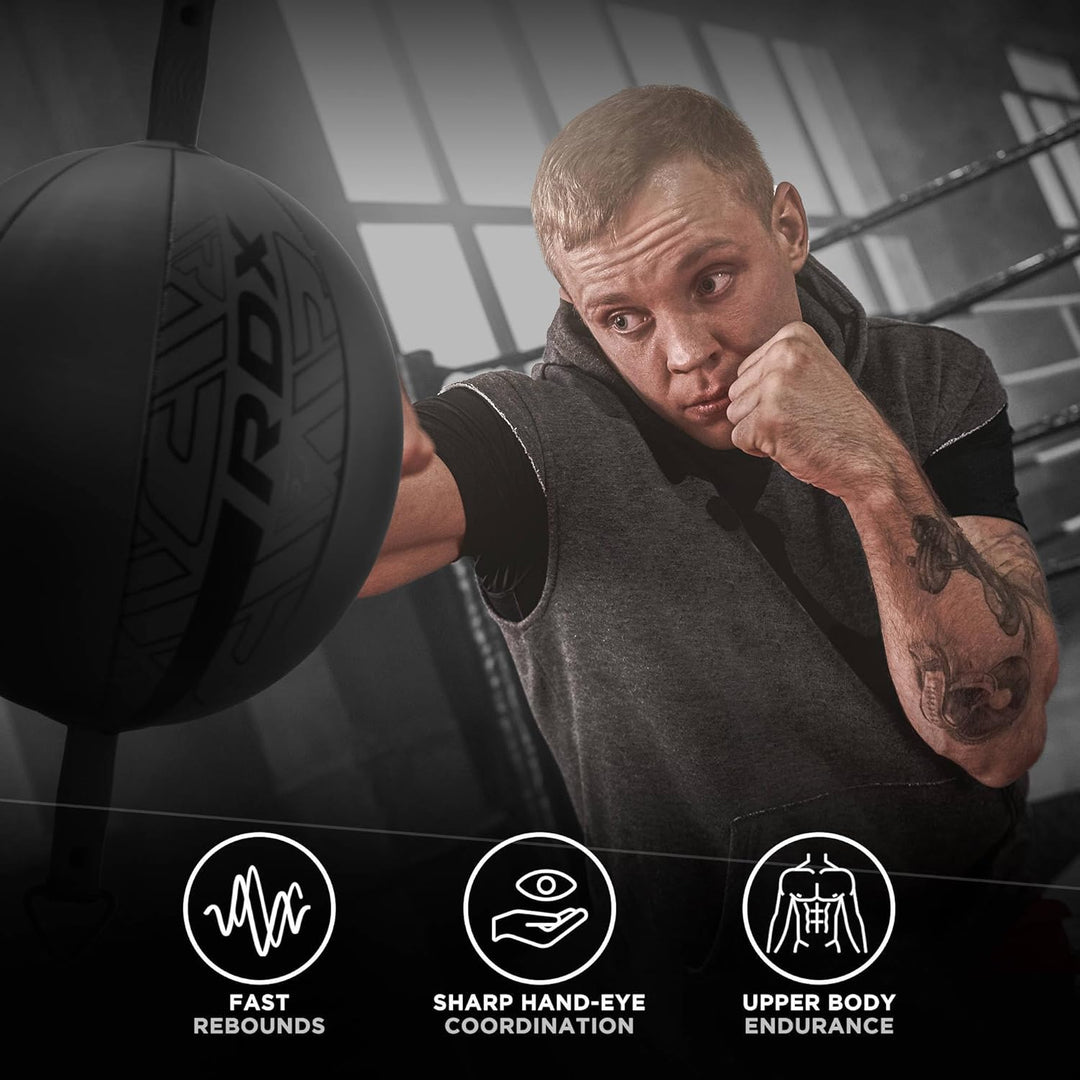 RDX Boxen Doppelendball, 70CM Reflex Speed Ball mit 48" dehnbarer Bungee Schnur Hängend, Punchingbal