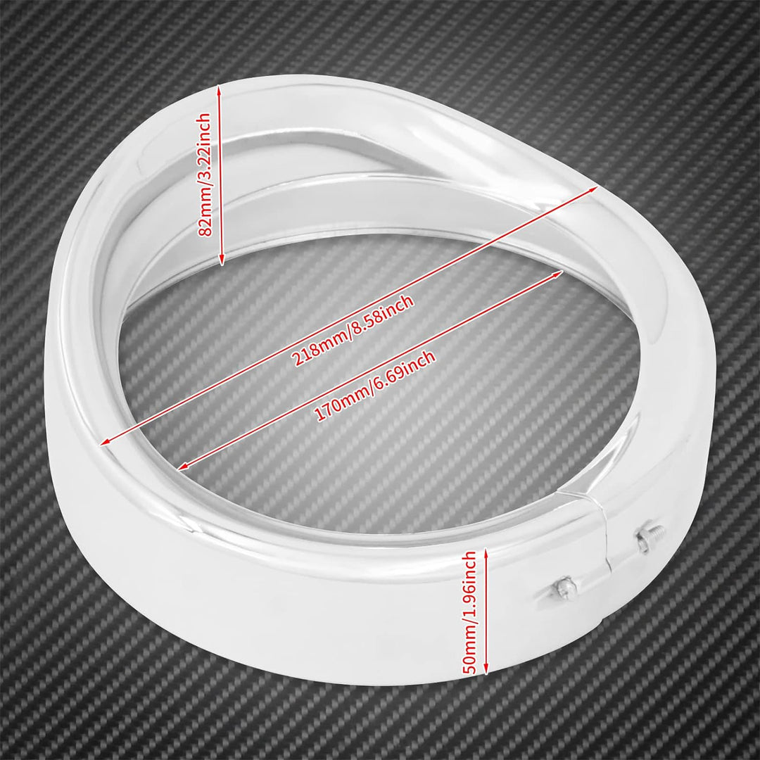 HCmotorku Motorrad 17,8 cm Scheinwerferblende Ring Visier Stil passend für Harley Touring Road King