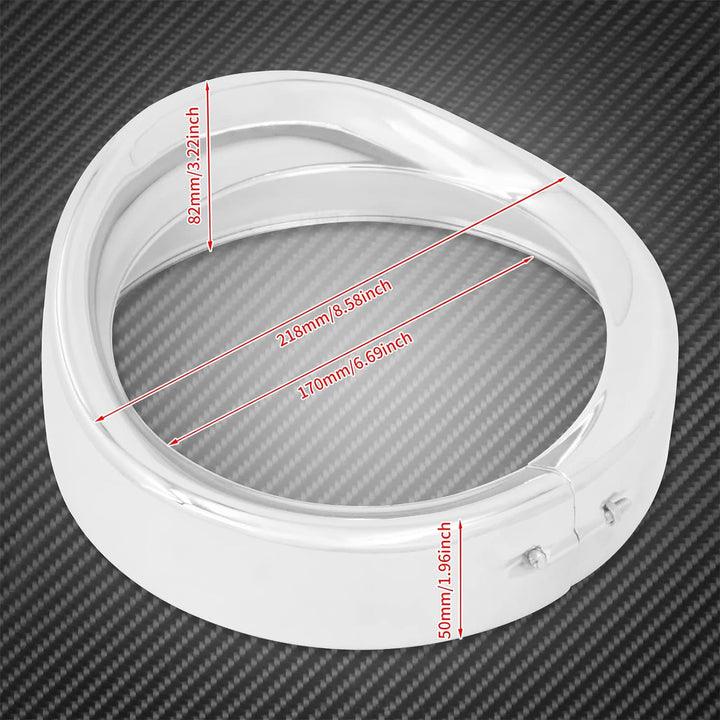 HCmotorku Motorrad 17,8 cm Scheinwerferblende Ring Visier Stil passend für Harley Touring Road King