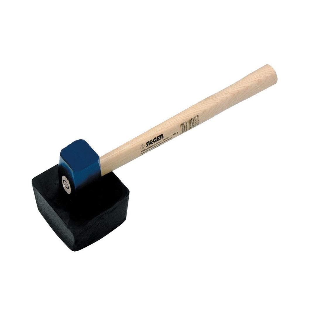 Ideal Plattenlegerhammer mit Eschenstiel 38 cm doppelt geschweift Kopf 1,5 kg - eckiger und anvulkan