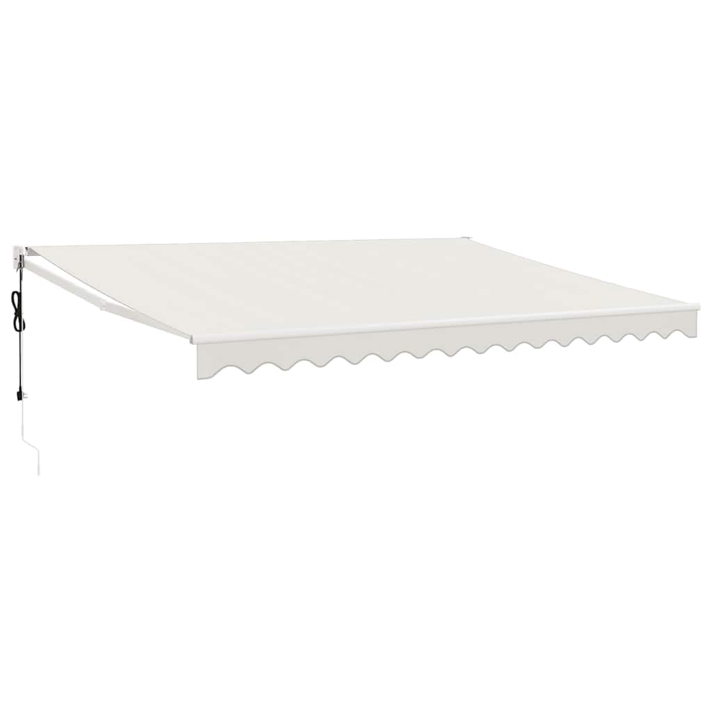 vidaXL Elektrische Markise mit Kurbel Creme 4x3 m 4 x 3 m Creme und Weiss, 4 x 3 m Creme und Weiss