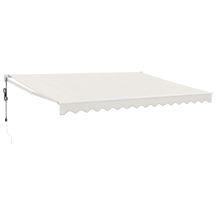 vidaXL Elektrische Markise mit Kurbel Creme 4x3 m 4 x 3 m Creme und Weiss, 4 x 3 m Creme und Weiss