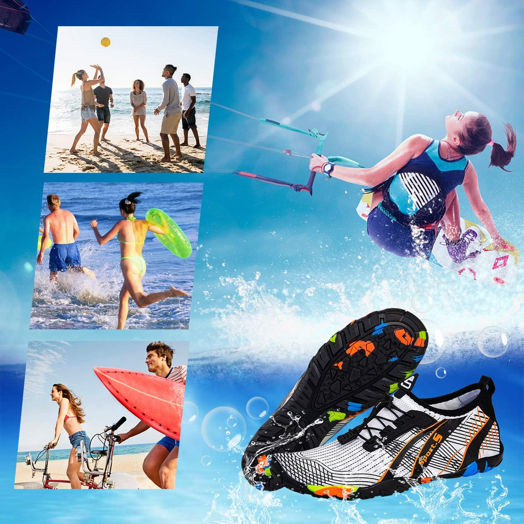 WateLves Strandschuhe Damen Herren Wasserschuhe Badeschuhe Unisex Atmungsaktiv Leicht Barfussschuhe
