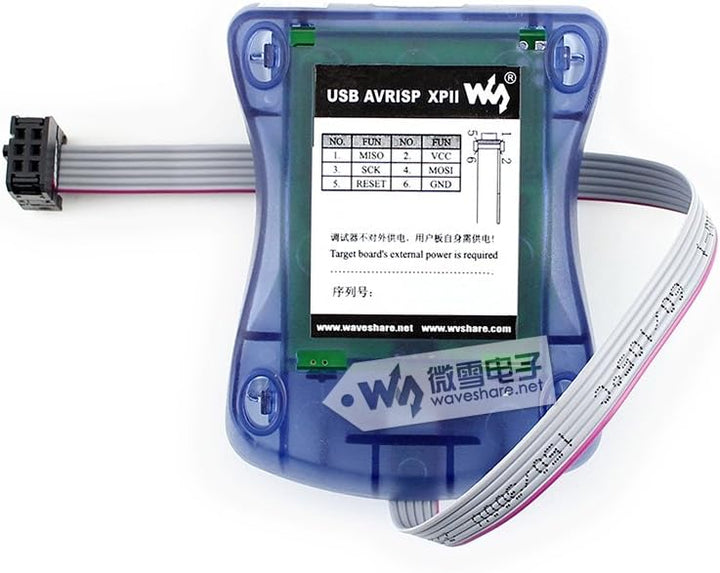 Waveshare Compatible Atmel at AVR ISP mk2 MKII ATMEL AVR Programmer USB AVRISP XPII In-System Progra