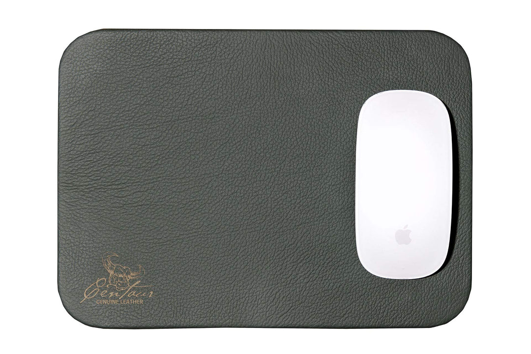 Centaur - Hochwertiges Leder Mousepad 25x18 cm (Flaschengrün), Flaschengrün