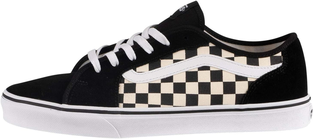 Vans Herren Filmore Decon Wildleder Canvas Trainer, Black/Black 39 EU Checkerboard Black White, 39 E