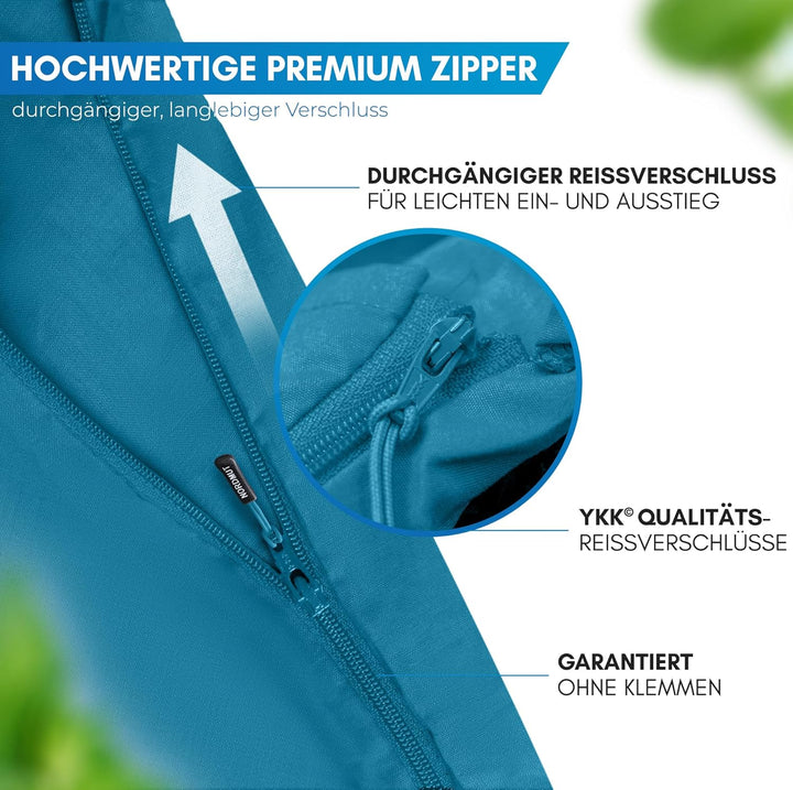 NORDMUT® Hüttenschlafsack Ultraleicht aus Mikrofaser oder Baumwolle - Reiseschlafsack atmungsaktiv k
