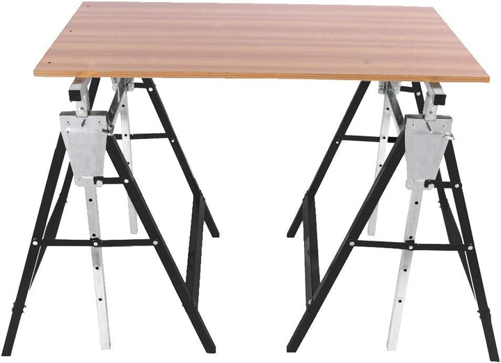 Daromigo Gerüstbock, 2x Unterstellbock 7-fach höhenverstellbar 80-130 cm, klappbar Metallbock Klappb