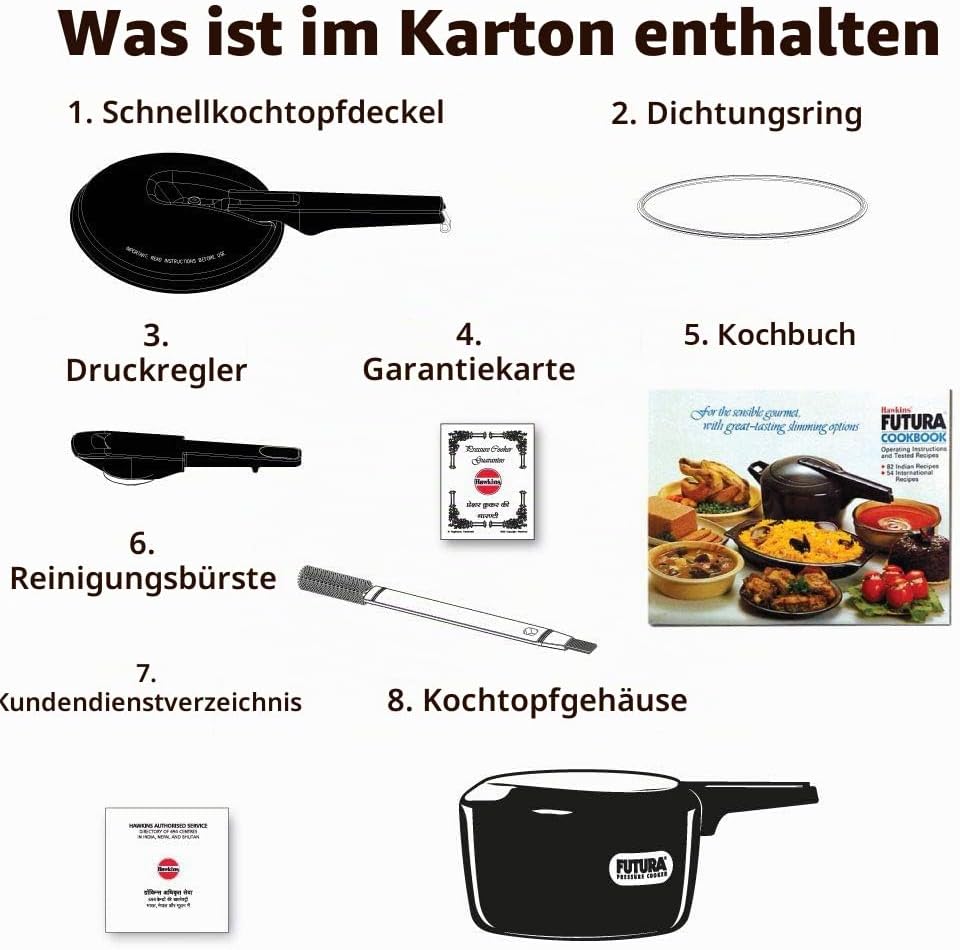 Hawkins Schnellkochtopf F05, 2 l, Schwarz, 2 L