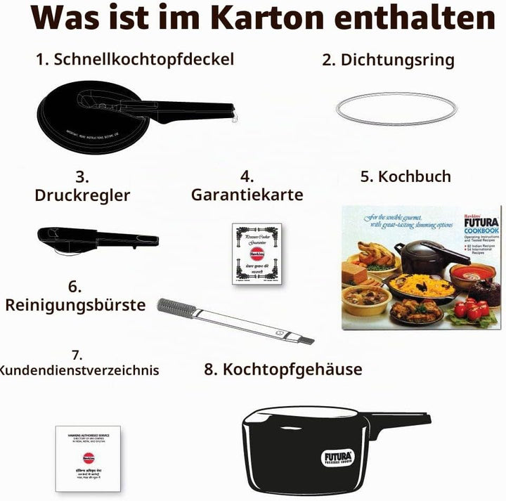 Hawkins Schnellkochtopf F05, 2 l, Schwarz, 2 L