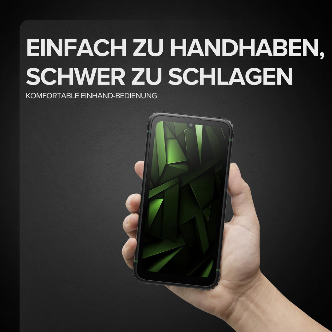 Hammer Ranger 4G 8+8GB/256GB Outdoor Handy, Baustellenhandy und Rugged Smartphone, 6" Display, IP69