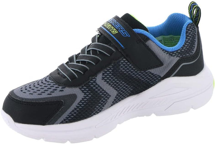 Skechers Jungen 401660l Bkyb Sneaker 31 EU Black Charcoal Textile Yellow Blue Trim, 31 EU Black Char