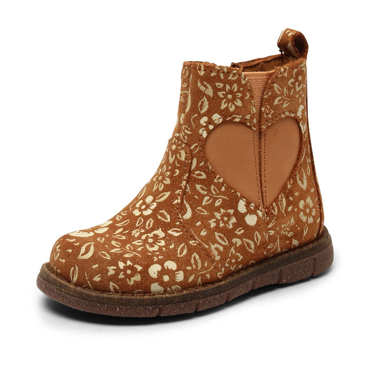 Bisgaard Mädchen Maggie Fashion Boot 27 EU Brandy Flowers, 27 EU Brandy Flowers