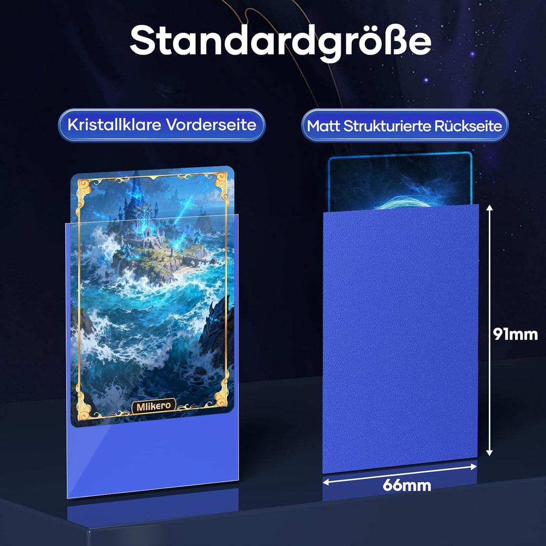 Mlikero 1000 Stück Weiche Sammelkartenhüllen, 66 x 91 mm Standardgrösse Sammelkarten Einsteckhüllen,