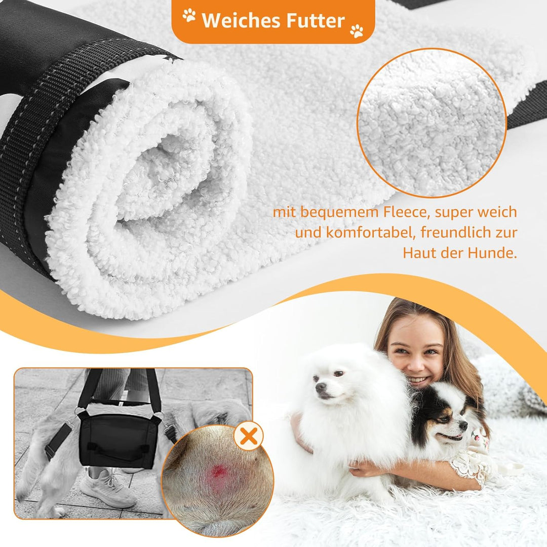 Weiche, verstellbare Tragehilfe & Tragegurt für Hunde – Treppenhilfe & Treppenlift für ältere/verlet