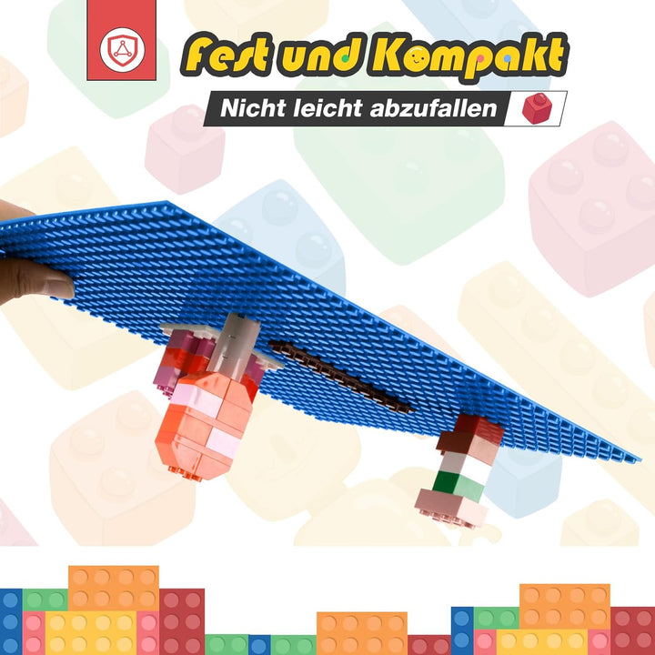HUIZDQ 8 Stück Klassische Grundplatten für Bauklötze, 100% kompatibel mit Allen grossen Marken, mit
