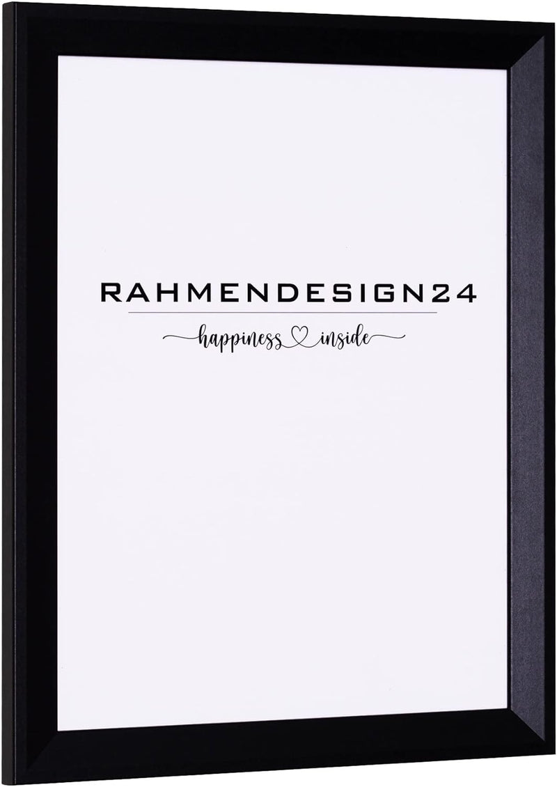 Rahmendesign24 Posterrahmen Rio 50x60 Schwarz (matt) Fotorahmen, Wechselrahmen, Bilderrahmen, 50x60